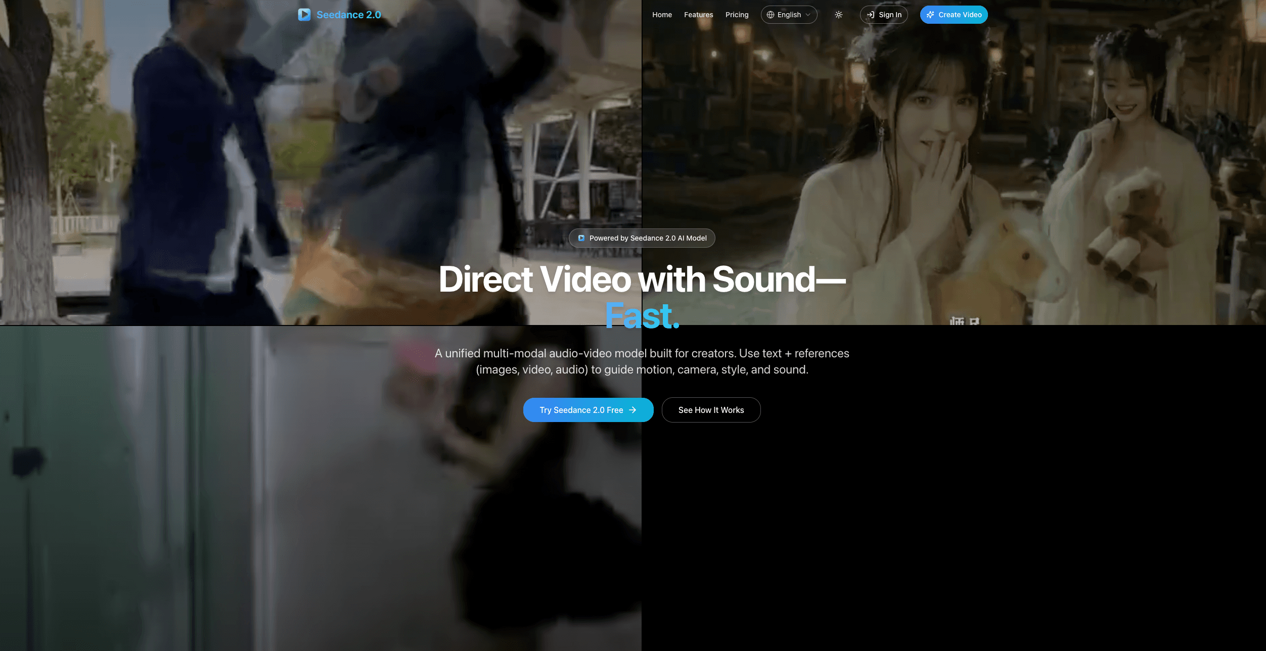 Seedance AI — captura de pantalla