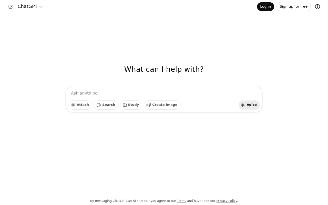 ChatGPT — captura de pantalla