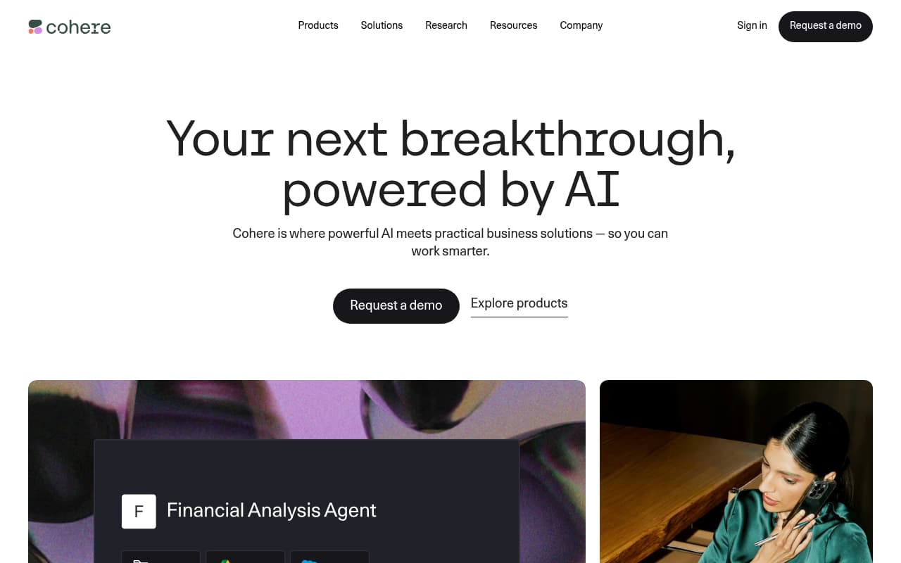 Cohere — captura de pantalla
