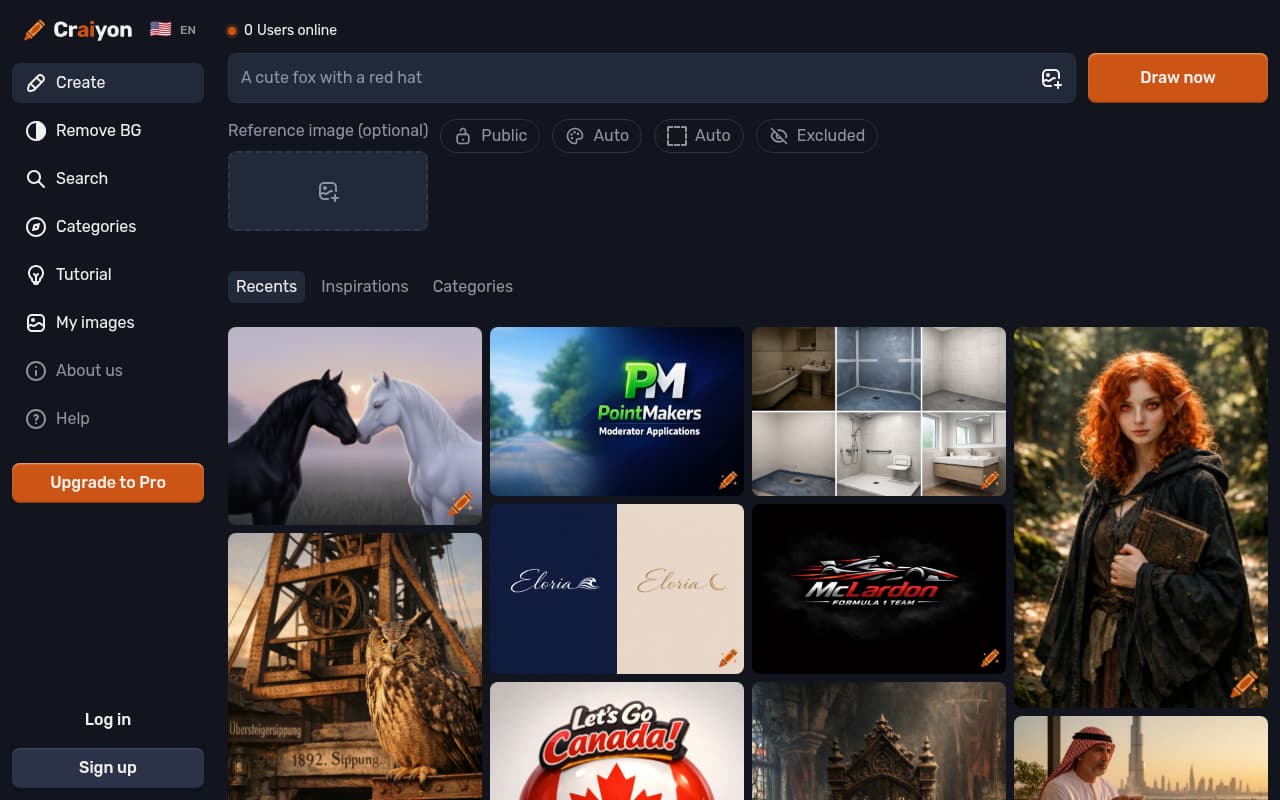Craiyon — captura de pantalla