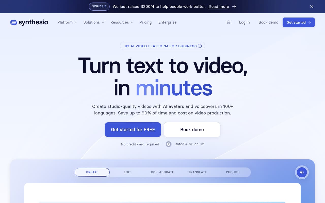 Synthesia — captura de pantalla