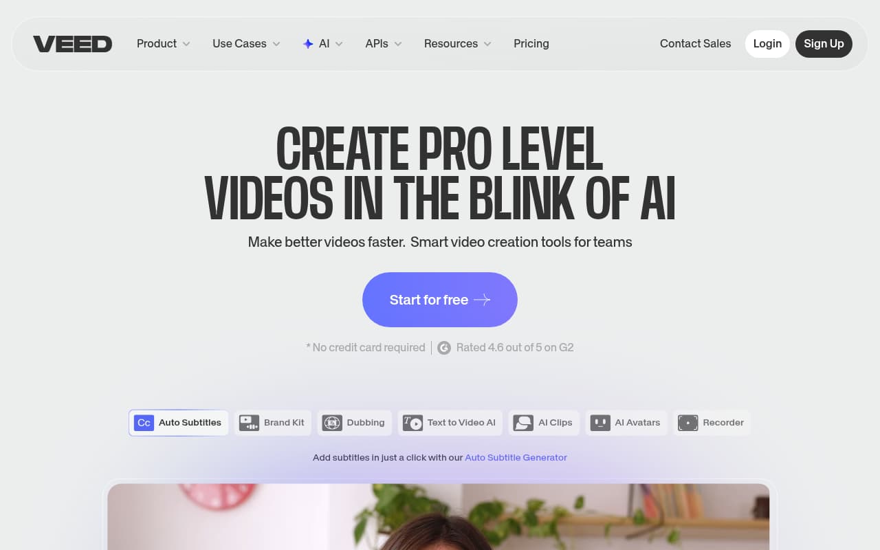VEED.io — captura de pantalla