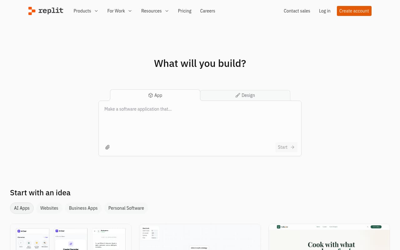 Replit — captura de pantalla